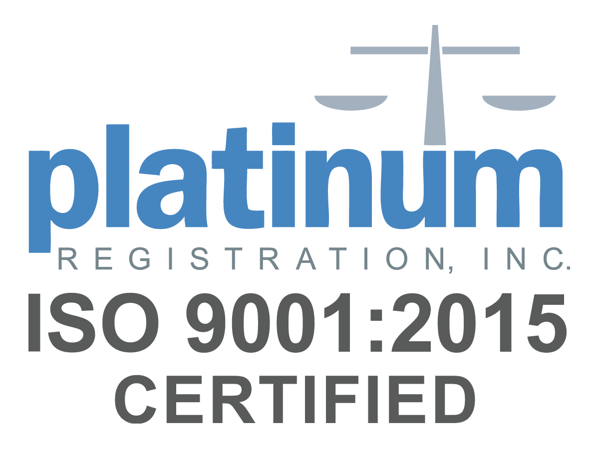 Platinum Registration ISO 9001:2015 Certified